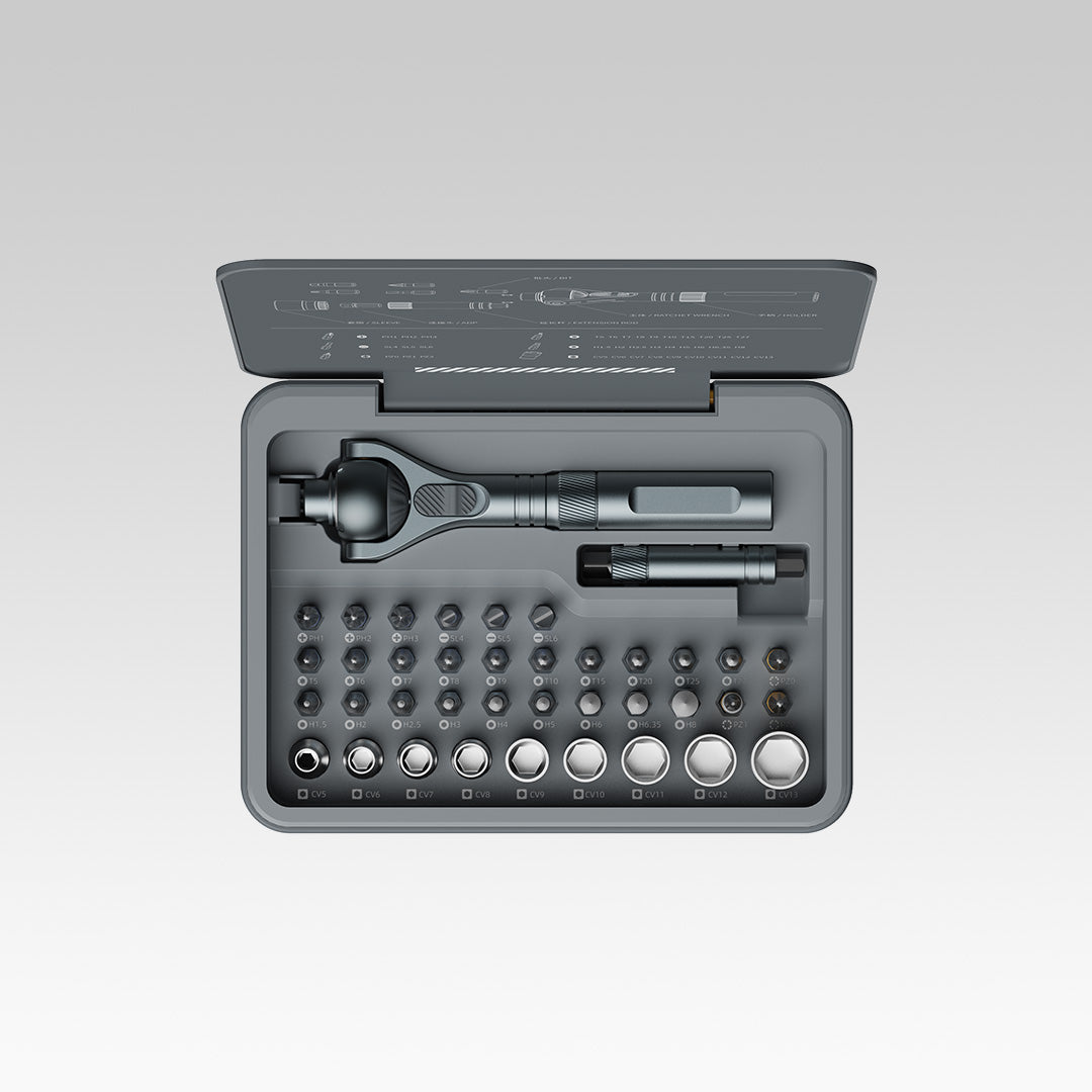 ATuMan RS2 Ratchet Screwdriver Set – 28-Piece S2 Magnetic Bits with Extendable Handle & 180° Ratchet Head