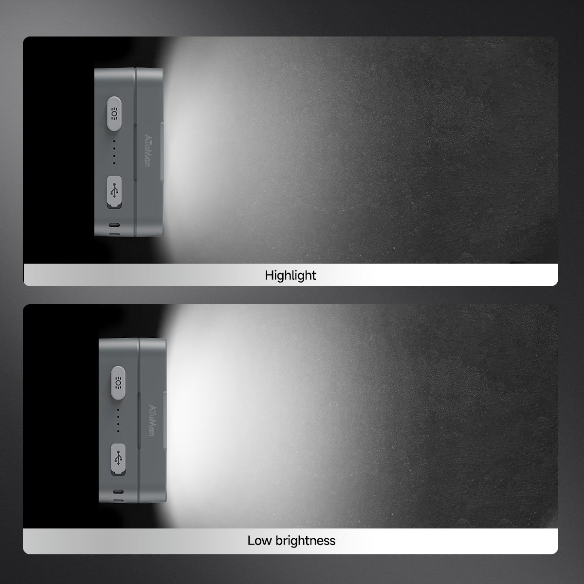 ATUMAN MH1 Multifuction Dual control Head Flashlight Outdoor LED Sensor Hat Clip Lamp