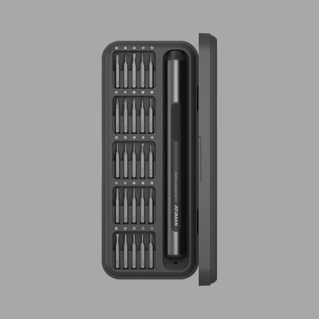 ATuMan E1 Cordless Electric Screwdriver Kit – Rechargeable Precision Tool Set for Home Repair & DIY