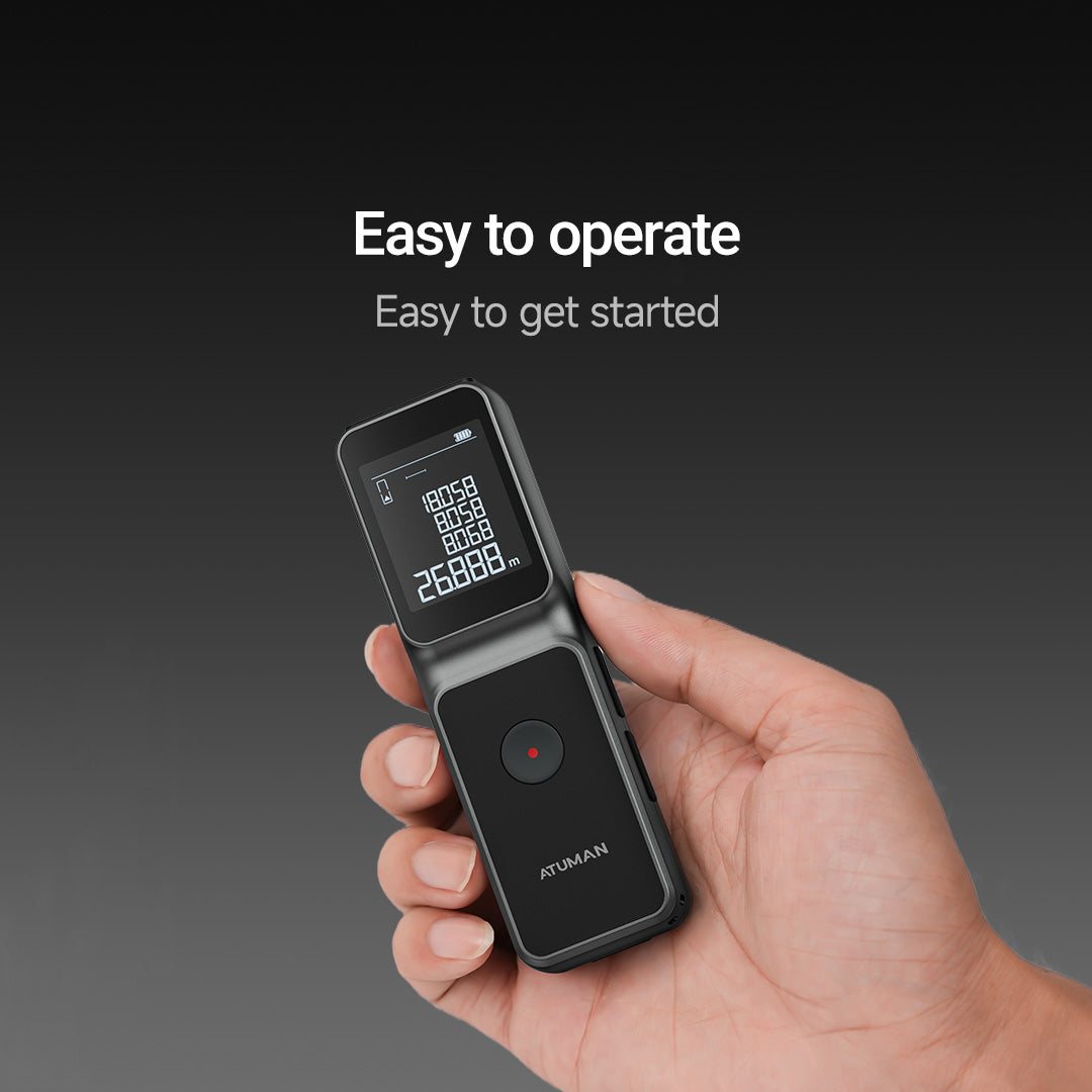 ATuMan LS-A Laser Distance Meter 50m – High Precision Measuring Tool with Large Display for Construction & DIY