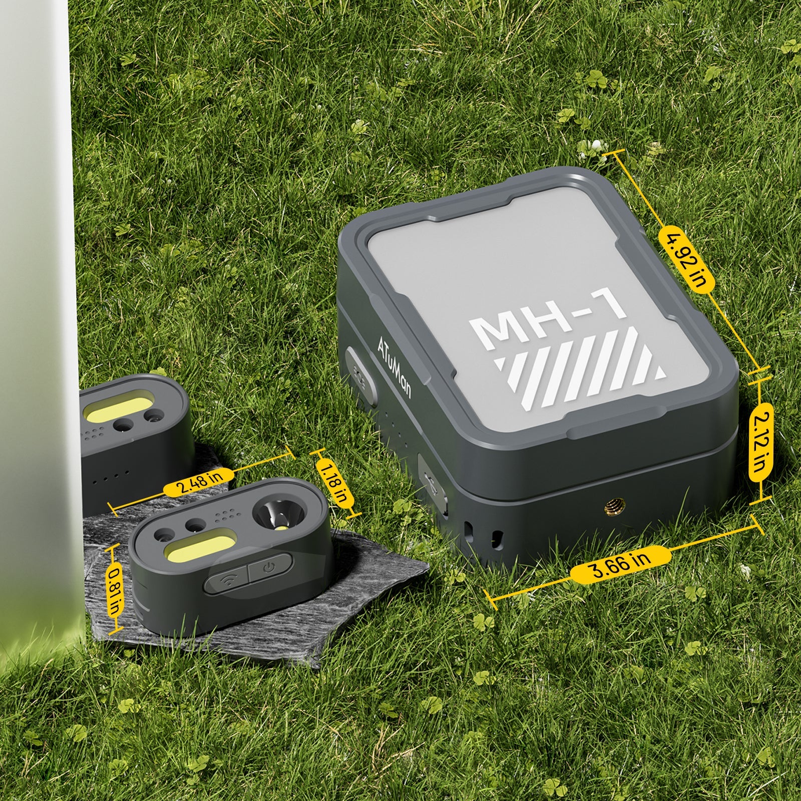 ATUMAN MH1 Multifuction Dual control Head Flashlight Outdoor LED Sensor Hat Clip Lamp