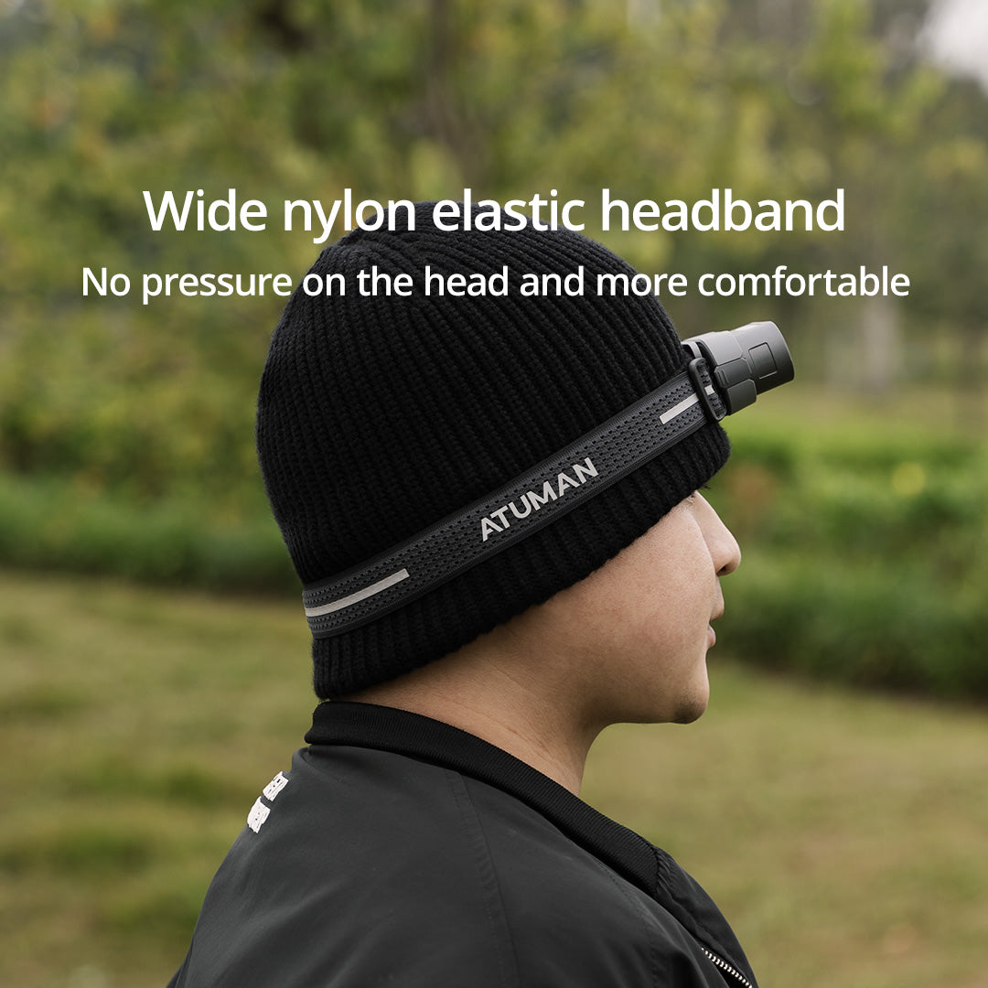 ATUMAN MH1 Multifuction Dual control Head Flashlight Outdoor LED Sensor Hat Clip Lamp