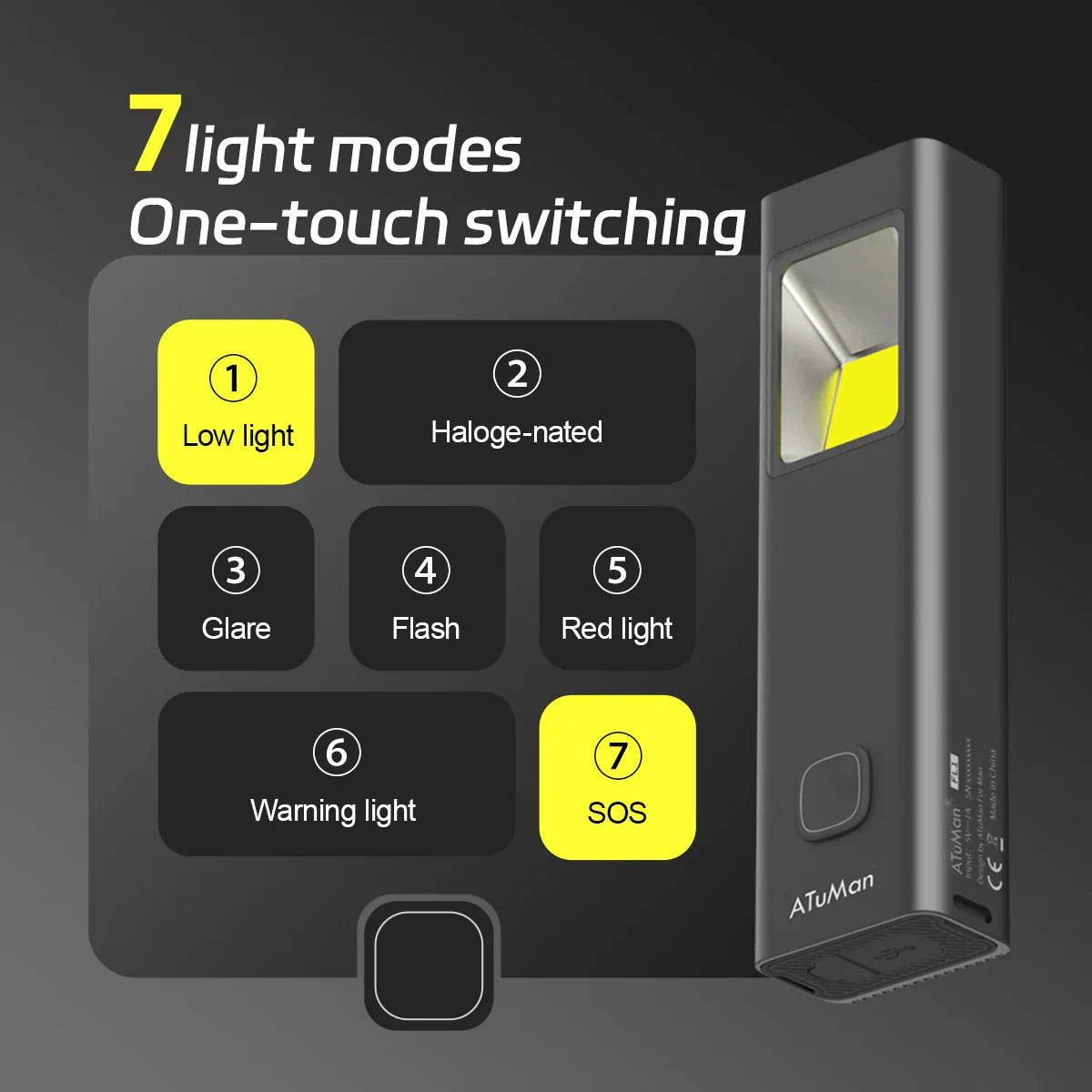 ATuMan FL1 Multifunctional Flashlight - ATuMan Brand