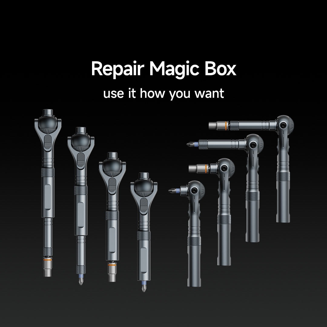 ATuMan RS2 Ratchet Screwdriver Set – 28-Piece S2 Magnetic Bits with Extendable Handle & 180° Ratchet Head