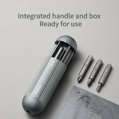 ATuMan Xmini Pocket Screwdriver Kit – 179g Lightweight Tool with Alloy Bits & T-Handle for Repair & DIY
