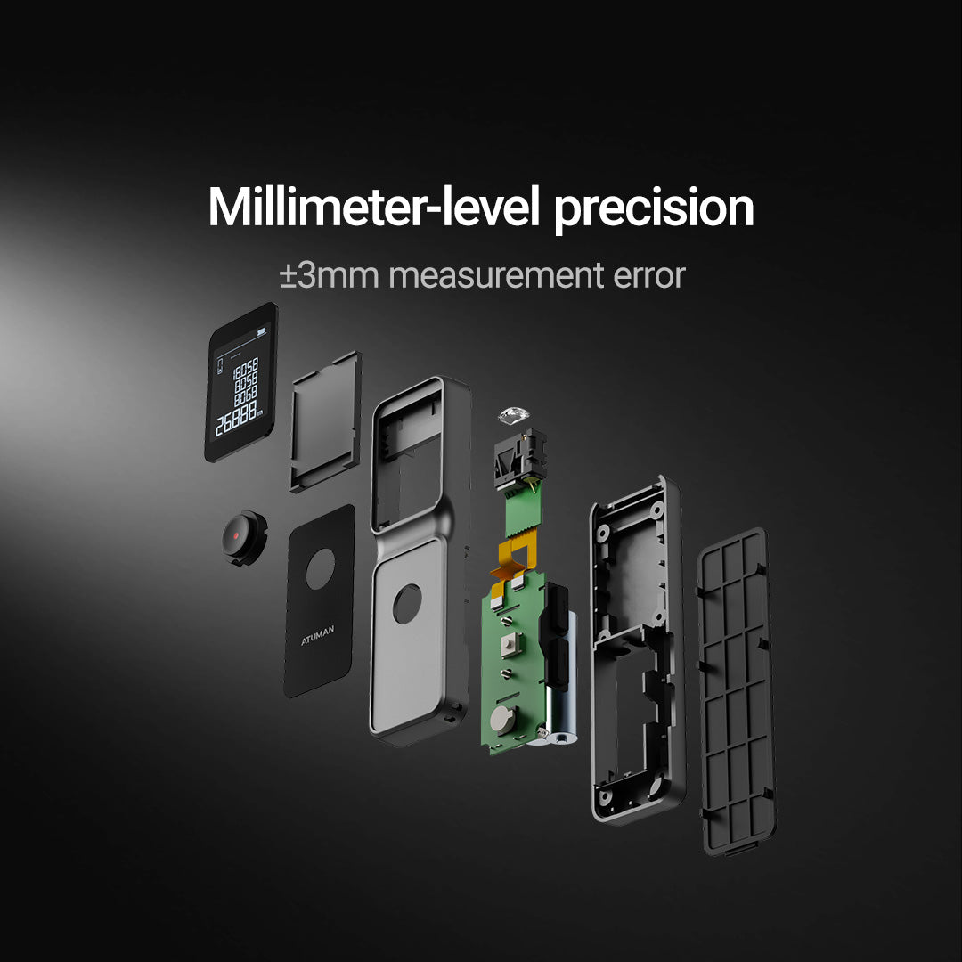 ATuMan LS-A Laser Distance Meter 50m – High Precision Measuring Tool with Large Display for Construction & DIY