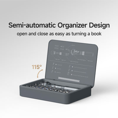 ATuMan RS2 Ratchet Screwdriver Set – 28-Piece S2 Magnetic Bits with Extendable Handle & 180° Ratchet Head